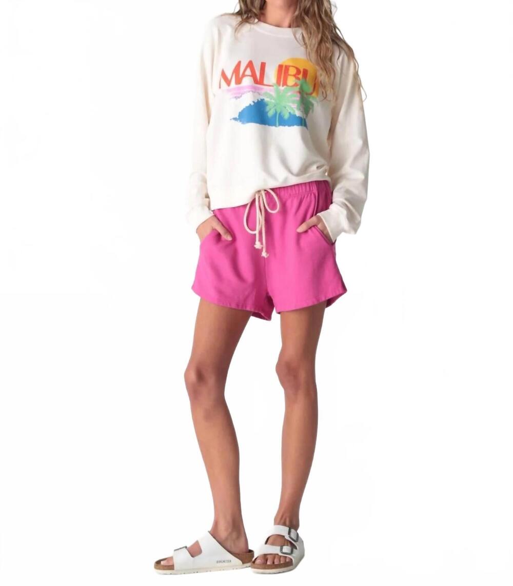 NEW ELECTRIC & ROSE ronan pullover sweatshirt in malibu graphic